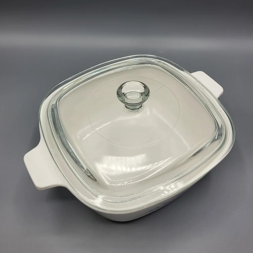 Corning Ware Casserole Dish Unisex 1.5 QT Blue Cornflower P-1 1/2-B White